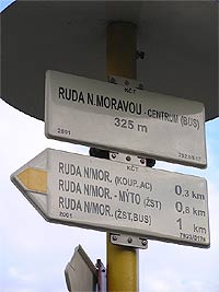 Ruda nad Moravou-centrum BUS (rozcestnk)